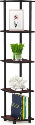 Furinno TURN-N-TUBE Corner Shelf, 5-Tier Bookshelf, Open Storage...  - Image 1 of 4