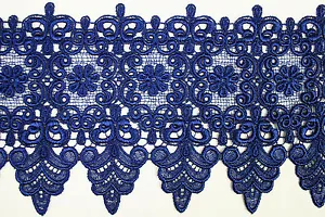 5-1/8" Green Orange Blue Black Gray Lilac Gold Floral Venice Lace Trim By Yard - Picture 1 of 21