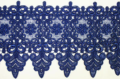 5-1/8» зеленый оранжевый синий черный серый сиреневый золотой цветочный Венеция кружевная отделка в ярдах - Изображение 1 из 4