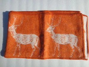Thomas Paul, thomaspaul, Deer 100% Baby Alpaca Scarf, Orange, 9" x 63"  - Picture 1 of 6