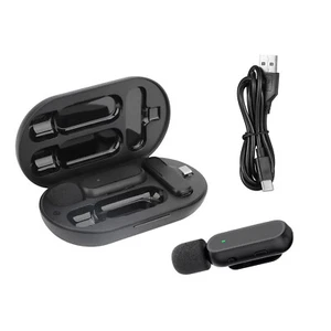 Wireless Microphone Audio Video Recording Mic For iPhone 15 For Android Phone - Afbeelding 1 van 19