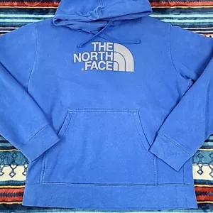 The North Face Hoodie Sweatshirt Grey Logo Medium - Picture 1 of 12