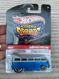 HW's Phil's Garage Blue/Black VW T1 Drag Bus w/ RR's shipped in Protecto MIB - Picture 1 of 1