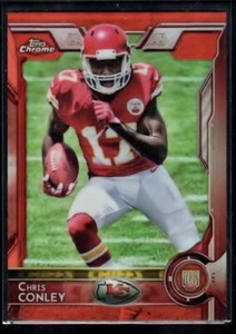 CHRIS CONLEY  MINT CHIEFS ROOKIE ORANGE REFRACTOR RC SP 2015 TOPPS CHROME 159