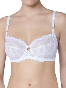 FLORALE by Triumph Iris Underwired Balcony Women Bra White Size 32B New Free P&P - Picture 1 of 2