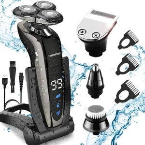 4-in-1 Rotary Electric Shaver Rechargeable Beard, Nose Hair, Face Rechargeable - Picture 1 of 14
