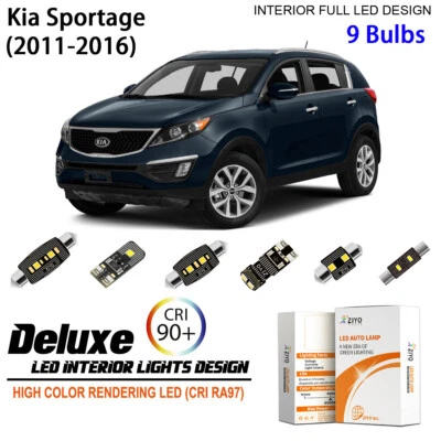 LED Interior Light Kit for Kia Sportage 2011-2015 White LED Light Bulbs Upgrade - Image 1 of 4