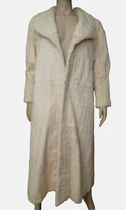 Saks Fifth Avenue Christian Dior Ermine Fur Long Maxi Coat Sz S M Pearl Beaded - Picture 1 of 12