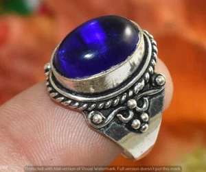 Tanzanite Quartz Gemstone Turkish Style Ring Us Size 6.5" U343-C128 - Picture 1 of 1