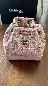 Chanel 2019 pink tweed gabielle backpack - Picture 1 of 4