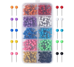 Message Board Pushpin 500Pcs Multicolor Metal Decorative Bulletin Map Thumbtacks - Picture 1 of 24