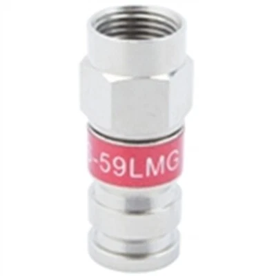 PCT PCTTRS59LMGCoaxial RG59 Compression Video cable Connectors bag of 50 - Image 1 of 2