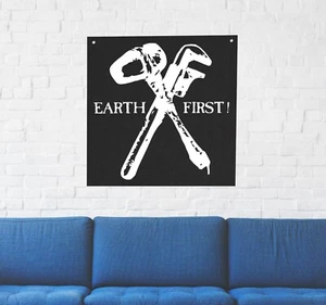 Earth Liberation Wall Tapestry - Animal Front Human Rights Welfare Flag First - Picture 1 of 3