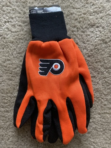 NEW NHL PHILADELPHIA FLYERS HOCKEY TWO TONE SPORTS UTILITY WORK GLOVES Cover