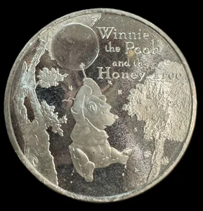 1996 Disney “Winnie The Pooh And The Honey Tree” 1 oz .999 Silver Coin - Picture 1 of 2