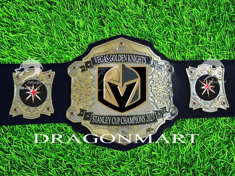 Vegas Golden Knights Stanley Cup 2023 Championship Belt Ice Hockey NHL 2mm Brass Cover