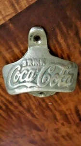 VINTAGE DRINK COCA COLA STARR X PATD 1925 WALL MOUNT BOTTLE OPENER BROWN CO. - Picture 1 of 4