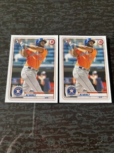 2020 Bowman RC Yordan Alvarez 2 Card Rookie Lot #25 Houston Astros - Picture 1 of 2