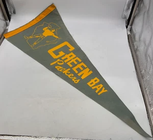 Original RARE STYLE c. 1950's GREEN BAY PACKERS NFL FOOTBALL FULL SIZE PENNANT - Picture 1 of 11