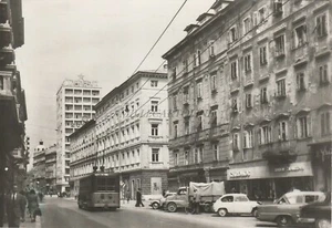 CROAZIA - Fiume Rijeka - Via e Tram 1961 Fotocartolina - Picture 1 of 2
