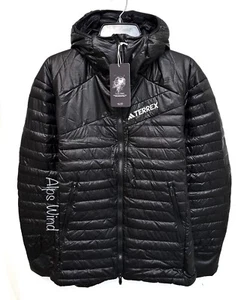 adidas Terrex Techrock Down Hooded Jacket IB4177 Black Slim Fit Men SZ-S NWT$330 - Picture 1 of 15