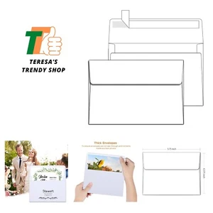 A2 Bedruckbare Weiße Umschläge 1000 Stück - Großpackung A2 4-3/8 Zoll x 5-3/4 Zoll Umschläge Fo... - Bild 1 von 8