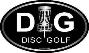 2907 ProSticker (One) 3" x 5" Disc Golf Decal - Chain Smoker Frisbee Black Euro - Picture 1 of 1