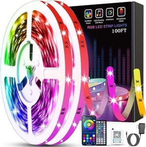 Tenmiro Led Lights for Bedroom 100ft (2 Rolls of 50ft) Music Sync Color Changing - Picture 1 of 5