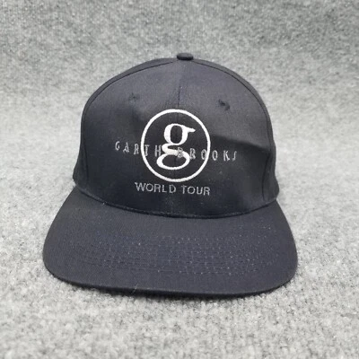 Gorra Garth Brooks World Tour negra para hombre espalda a presión ajustable música country Foto 1 de 4