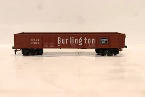 Burlington Route Außenstrebe Stahlgondel Kohleladung CB&Q E3166 AHM? BRAUN LIMA? - Bild 1 von 6