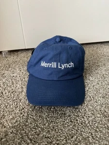 Merrill Lynch Hat Cap Blue New With Tags Rare Embroidered - Picture 1 of 5