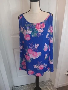 Torrid Women Sleeveless Blouse Tank Top Shirt Plus Size 4 4X Floral B227 -16 - Picture 1 of 11