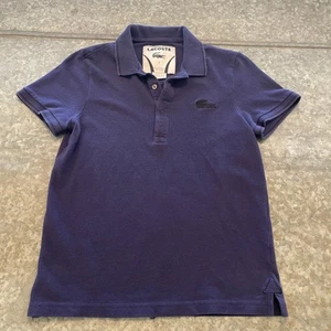 Camisa Polo Lacoste Para Hombre 2 XS Azul Marino Negra Bordada Grande Logo Cocodrilo - Imagen 1 de 8