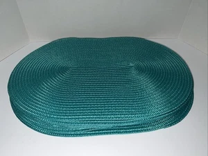 8-teiliges türkisfarbenes Tischset-Set 17,5’’ x 12’’ Weboptik - Bild 1 von 8
