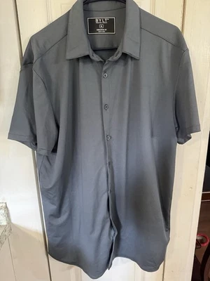 BYLT Premium Basics Short Sleeve Button Down Dark Gray Men’s XL - Image 1 of 4