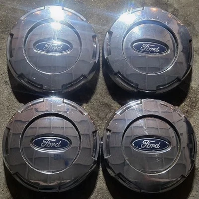 Juego de 4 tapacubos centrales de rueda cromados OEM 2006-2008 Ford F150 20" 6L34-1A096-BA Foto 1 de 4