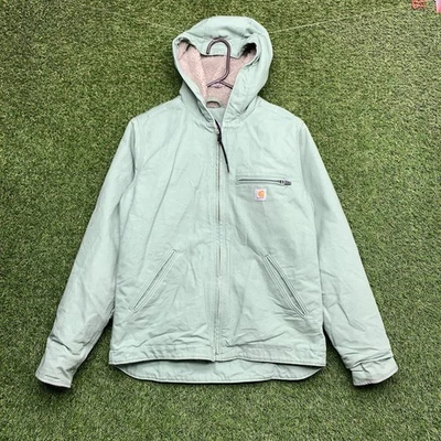 Куртка женская Carhartt XS зеленая сарай для занятий спортом пальто шерпа с подкладкой мятно-зеленая рабочая одежда - Изображение 1 из 4