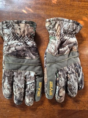 Real Tree Hot Shot Camo Hunting Gloves 3M Thinsulate Size Lg, EUC - Image 1 of 4