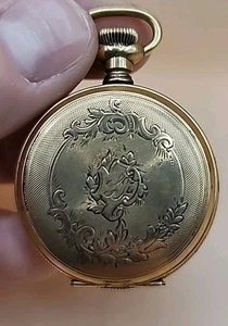 Antique Women's Dueber Canton Ohio (4332704) 14k Gold Filled Pocket Watch NICE! - Picture 1 of 9