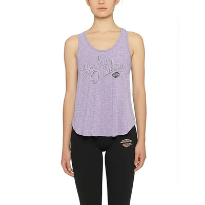 Regata Harley Davidson feminina roxa urze racerback logotipo HD - Imagem 1 de 4