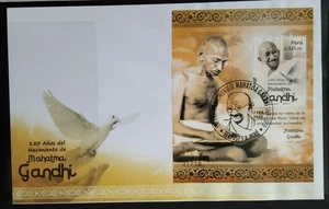 Peru India Mahatma Gandhi 150th Anniversary First Day Cover 2019-ZZIAA - Picture 1 of 1