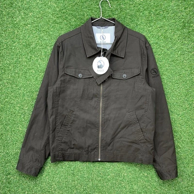 Chaqueta Aigle Para Hombre Mediana Marrón Oscuro Cremallera Completa Caqui Francia Lujo Naturaleza Foto 1 de 4