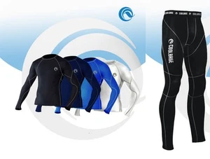 Camisa térmica de compresión CoolBase para hombre Top manga larga piel leggings - Imagen 1 de 7