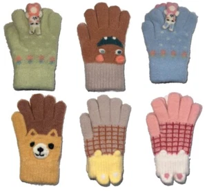 Kids Gloves 3 Pack Boys & Girls Warm Thermal Stretch Glove Assorted New 6-15 Yrs - Picture 1 of 9