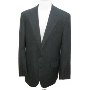 NORDSTROM Men's (Size 44L) Dark Gray 2 Button Wool Sport Coat Blazer Suit Jacket - Picture 1 of 6