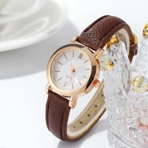 Fashion Small Dial Women Watches Casual Leather Band Quartz Watch - Picture 1 of 7