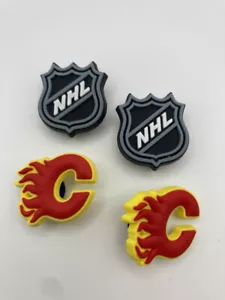 Equipo de Hockey Calgary Flames de la NHL para Crocs Zapato Dijes Jibbitz - 4 Piezas - Imagen 1 de 1