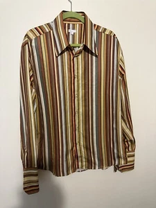 BC Collection Italy Men’s Striped Long Sleeve XL Shirt - Picture 1 of 7