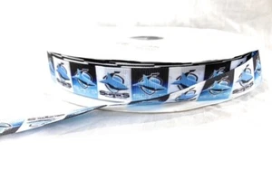 Cronulla Double Sided Ribbon: 2 metres, 22mm(NOT an officially endorsed product) - Picture 1 of 2