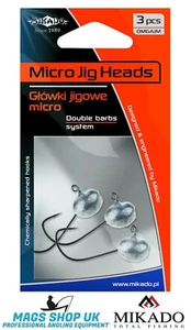 MIKADO ''OMGAJL'' MICRO JIG HOOKS, VARIOUS SIZES & WEIGHTS, 3 PCS PER PACK,PERCH - Picture 1 of 1